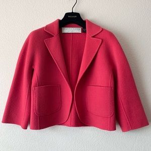 Charles Nolan pink wool coat blazer